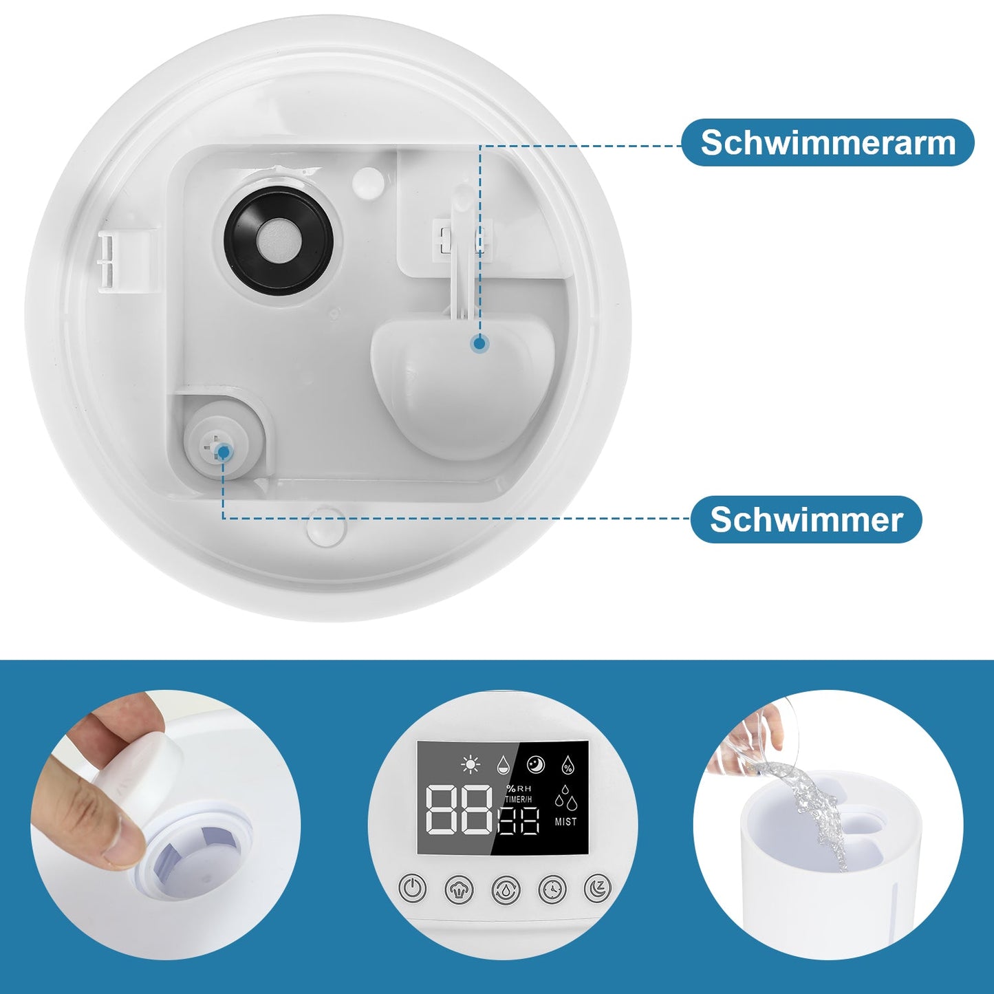 4L Top Fill Luftbefeuchter mit Fernbedienung | Karnz