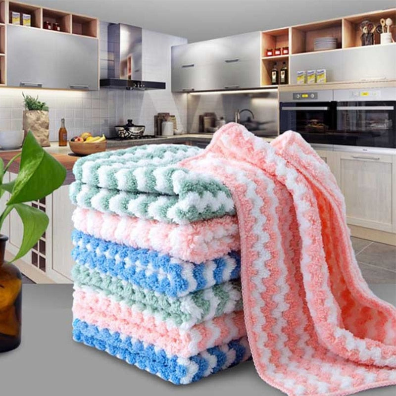 5 Stück Küchengeschirrspültuch wasserabsorbierendes Reinigungstuch | Karnz