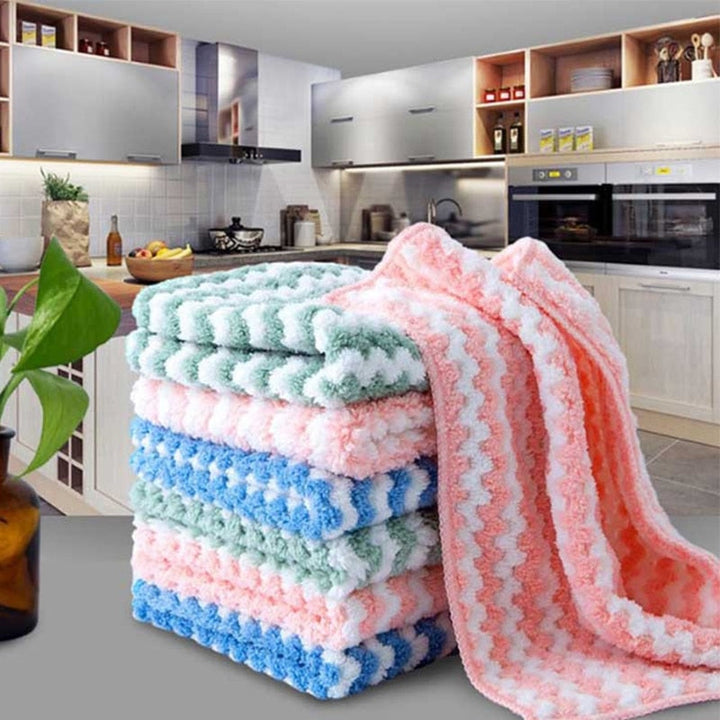 5 Stück Küchengeschirrspültuch wasserabsorbierendes Reinigungstuch | Karnz