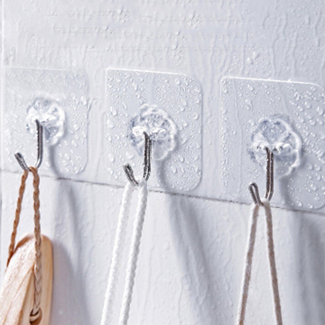 5Stk/Pack Transparent Starker Selbstklebender Wasserdichter Wandhaken | Karnz