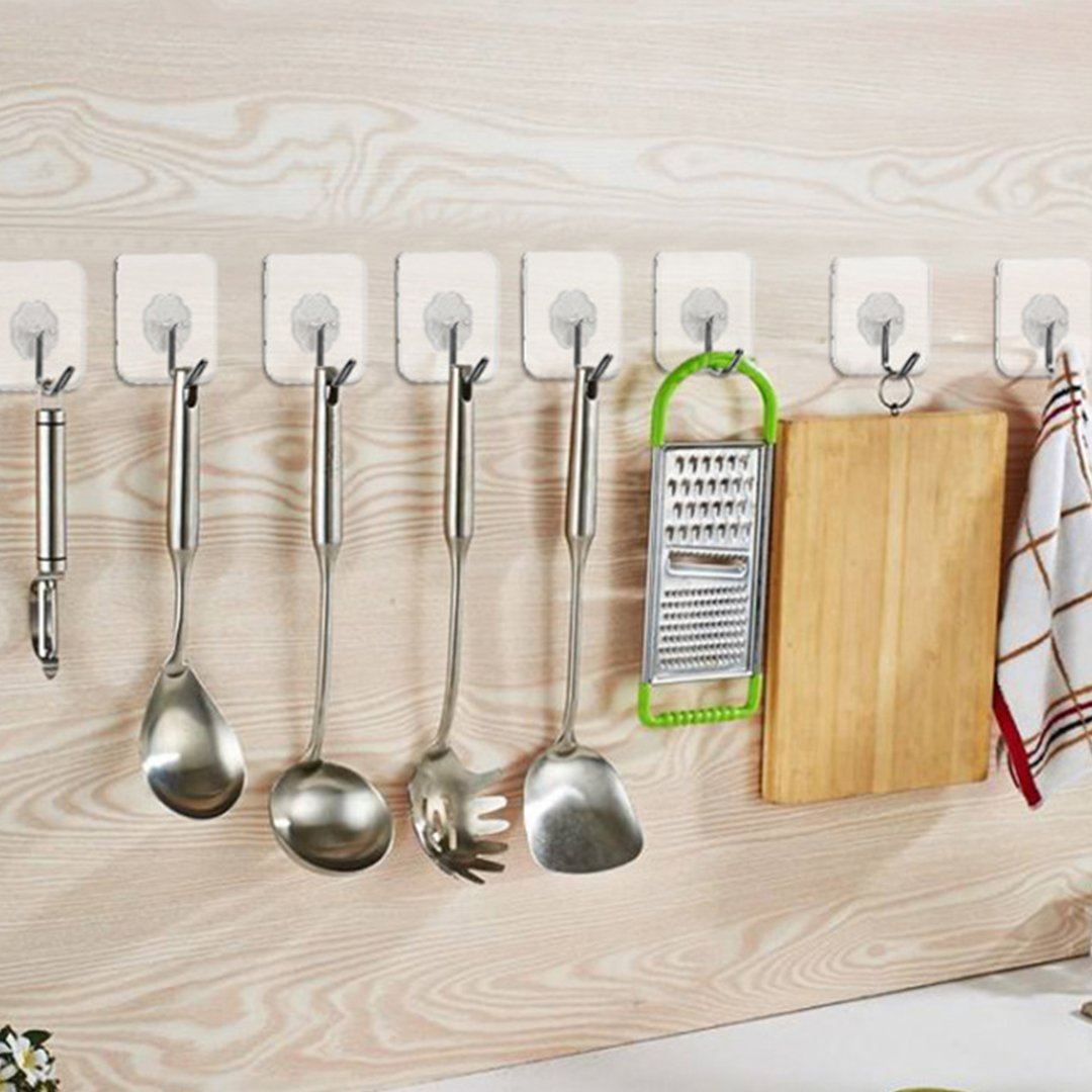 5Stk/Pack Transparent Starker Selbstklebender Wasserdichter Wandhaken | Karnz