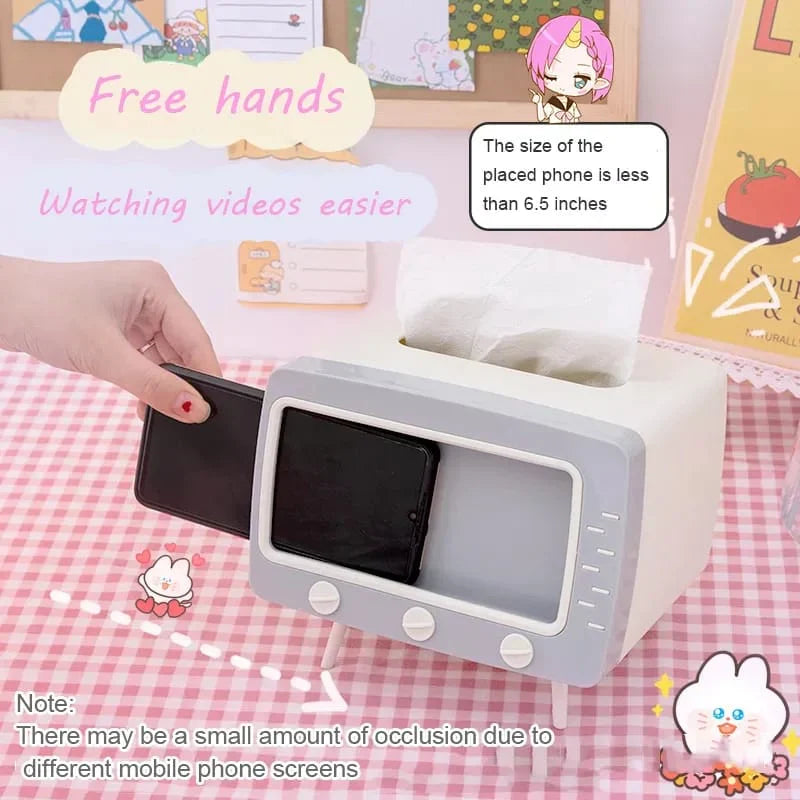 Kreativer TV-Gewebe-Box-Halter mit Telefonhalter Karnz