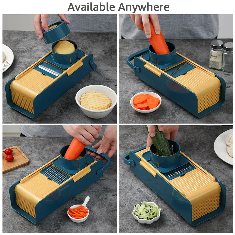 6-in-1 Multifunktionaler Gemüseschneider Set Küchen Zubehör Werkzeug | Karnz