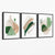 Abstraktes Set aus 3 Kunstdrucken auf Leinwand in Salbeigrün und Beige