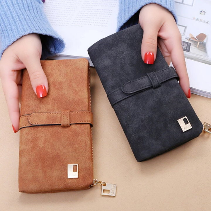 Lange doppelte Klappbrieftasche für Frauen | Karnz
