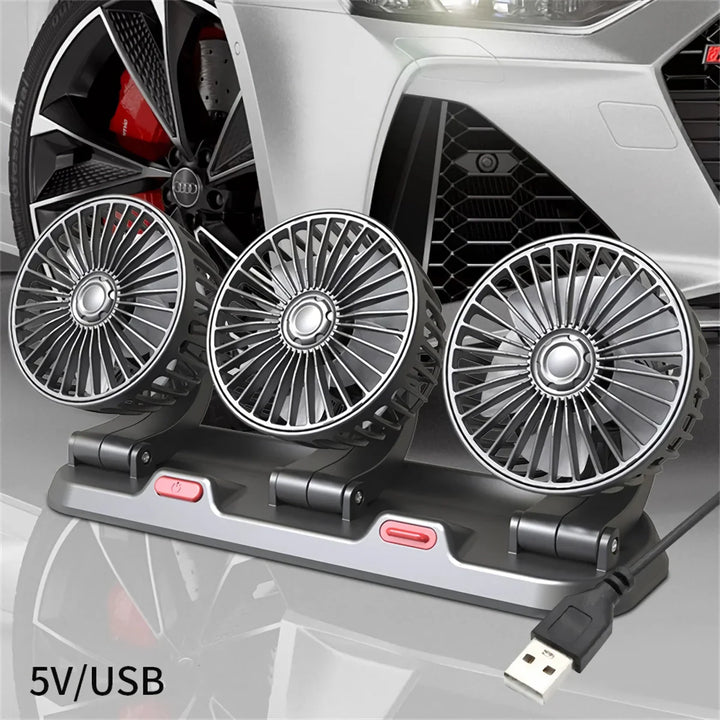Verstellbarer 3-Kopf Elektroventilator | Karnz