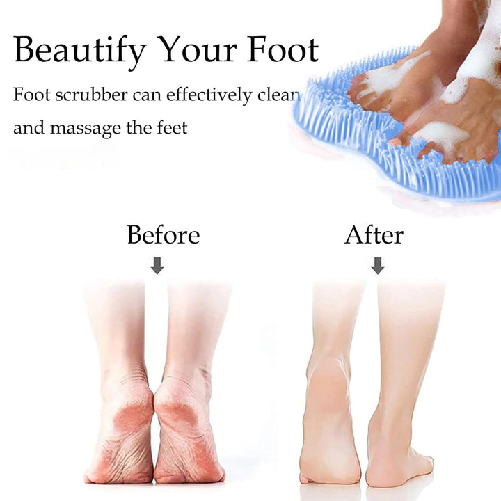 CleanFootFlex Hände-frei Silikon Fuß Reinigungsmatte Karnz