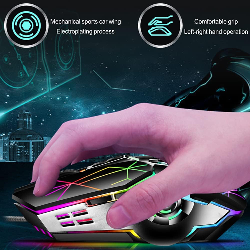 Mechanische Gaming-Tastatur mit 87 Tasten, RGB-Hintergrundbeleuchtung und blauen Schaltern