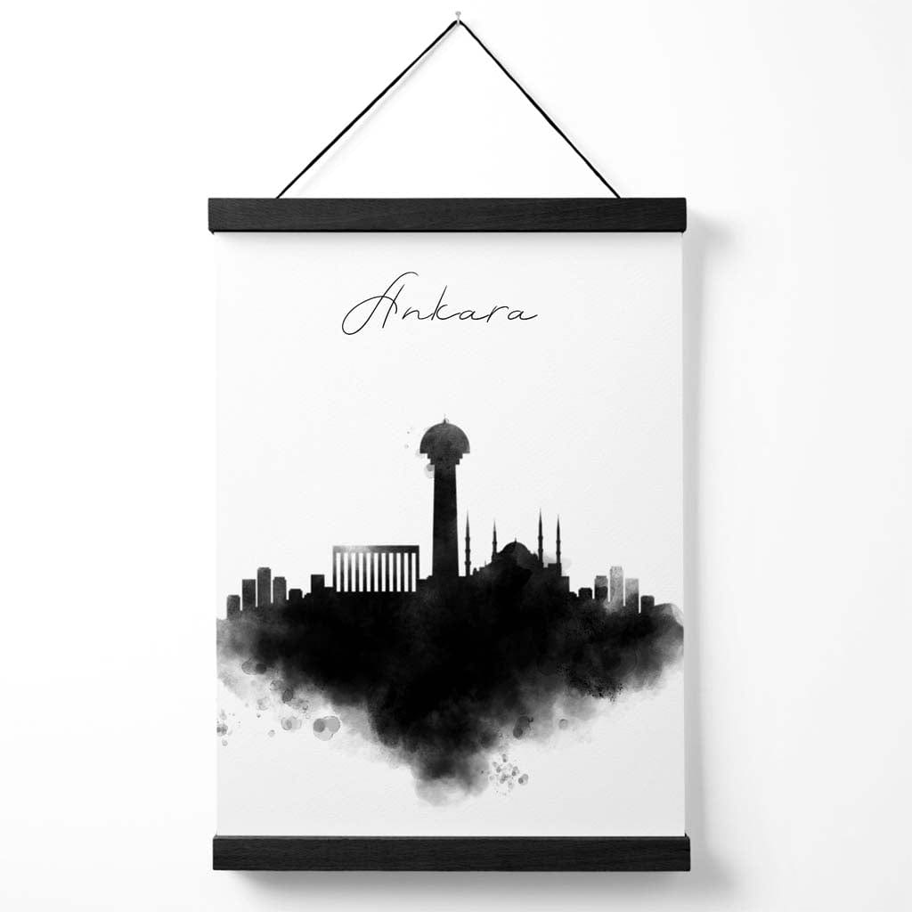 Ankara Aquarell-Skyline-Stadtposter mit Aufhänger