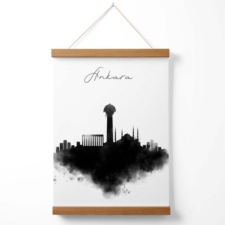 Ankara Aquarell-Skyline-Stadtposter mit Aufhänger