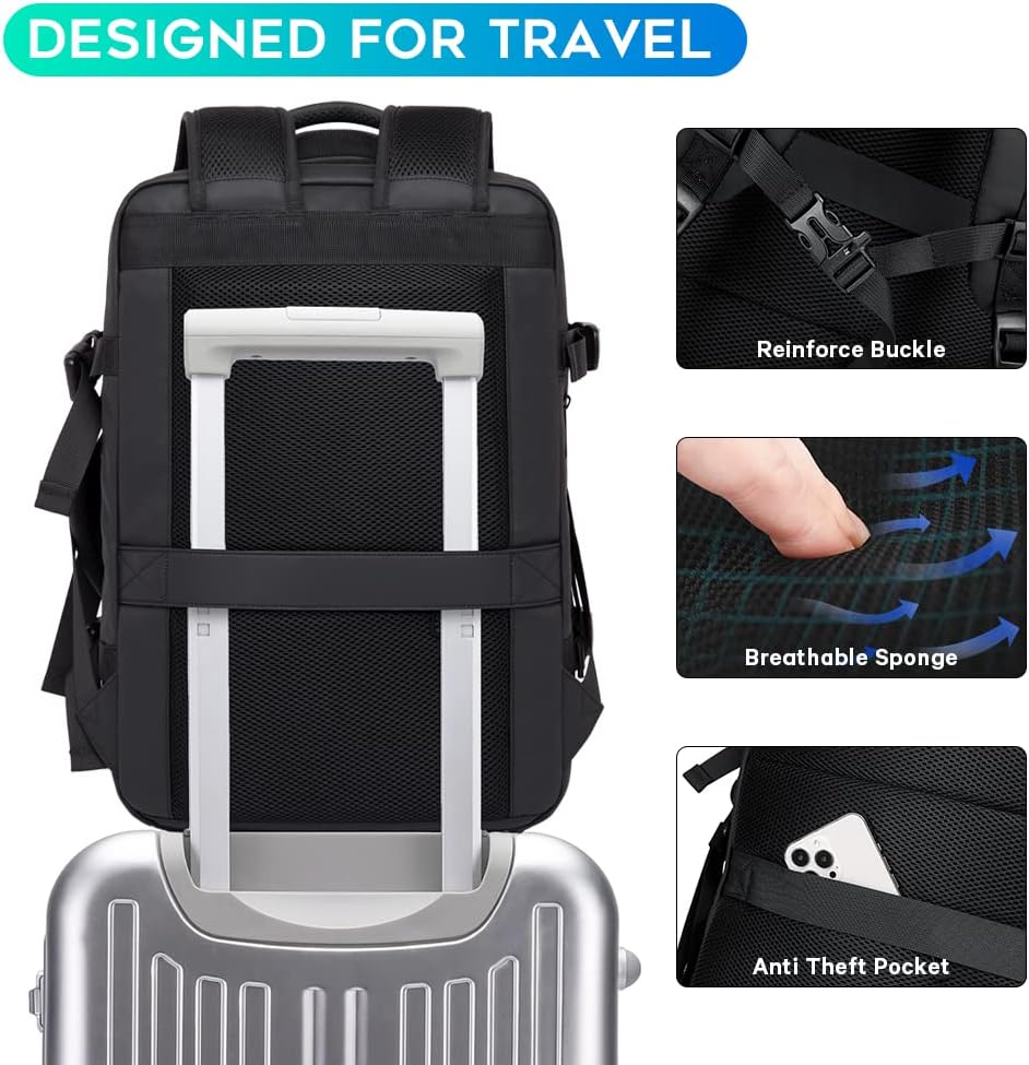 Erweiterbarer 26–45L wasserdichter Reisen-Rucksack mit Laptop-Fach & Duffle-Trage | Karnz