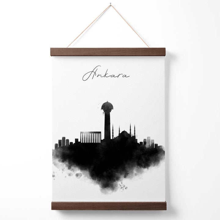 Ankara Aquarell-Skyline-Stadtposter mit Aufhänger