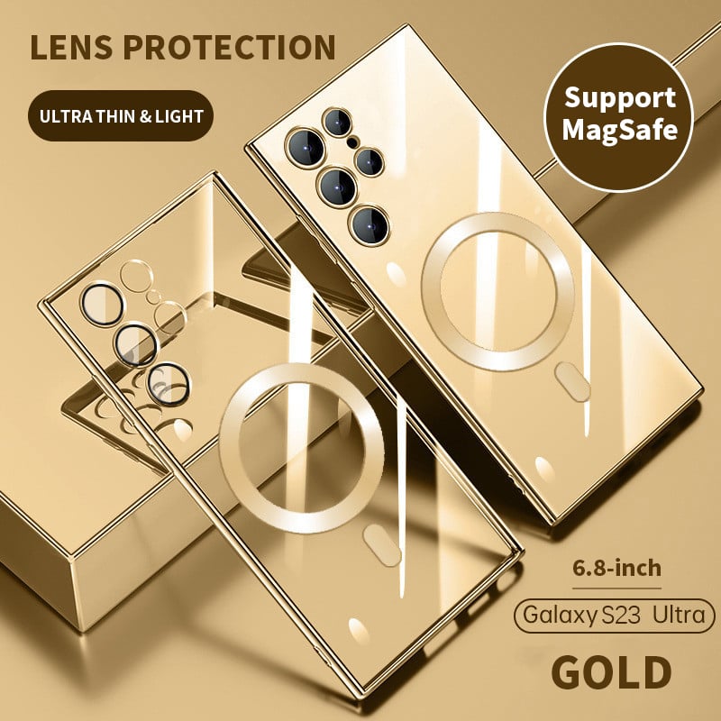 Transparente Luxus-Beschichtung Magnetische Abdeckung für Samsung