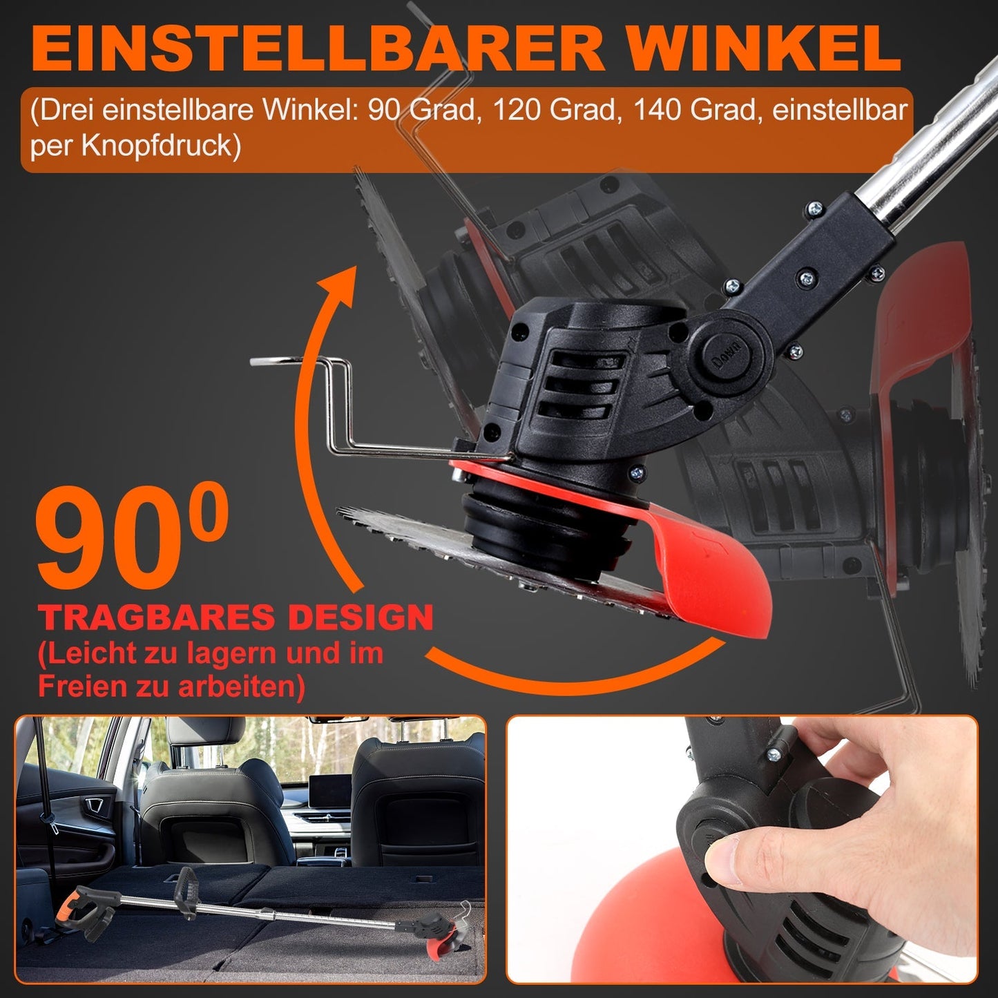 Akku Rasentrimmer 21V 8000 U/min | Karnz