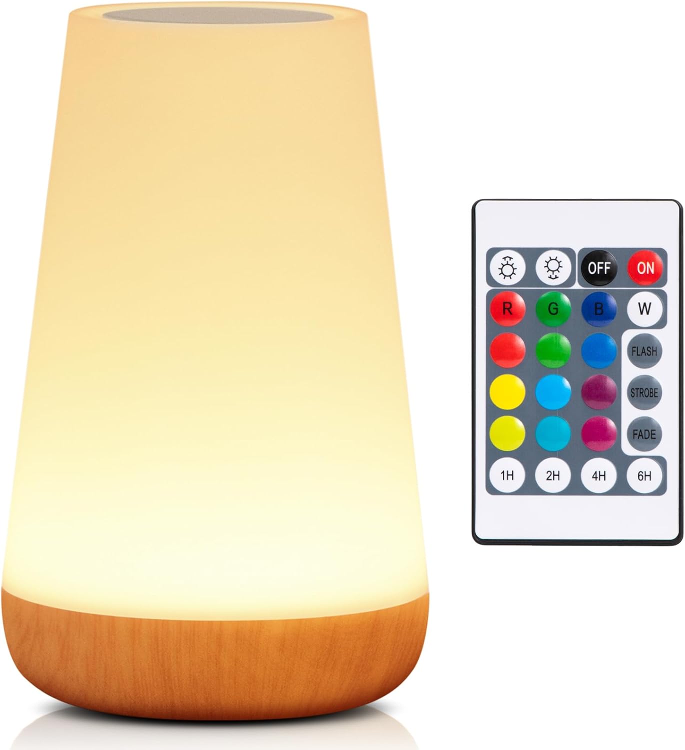 Karnz | Nachttischlampe, LED Touch Tischlampe, 13 RGB Farben wechselnd