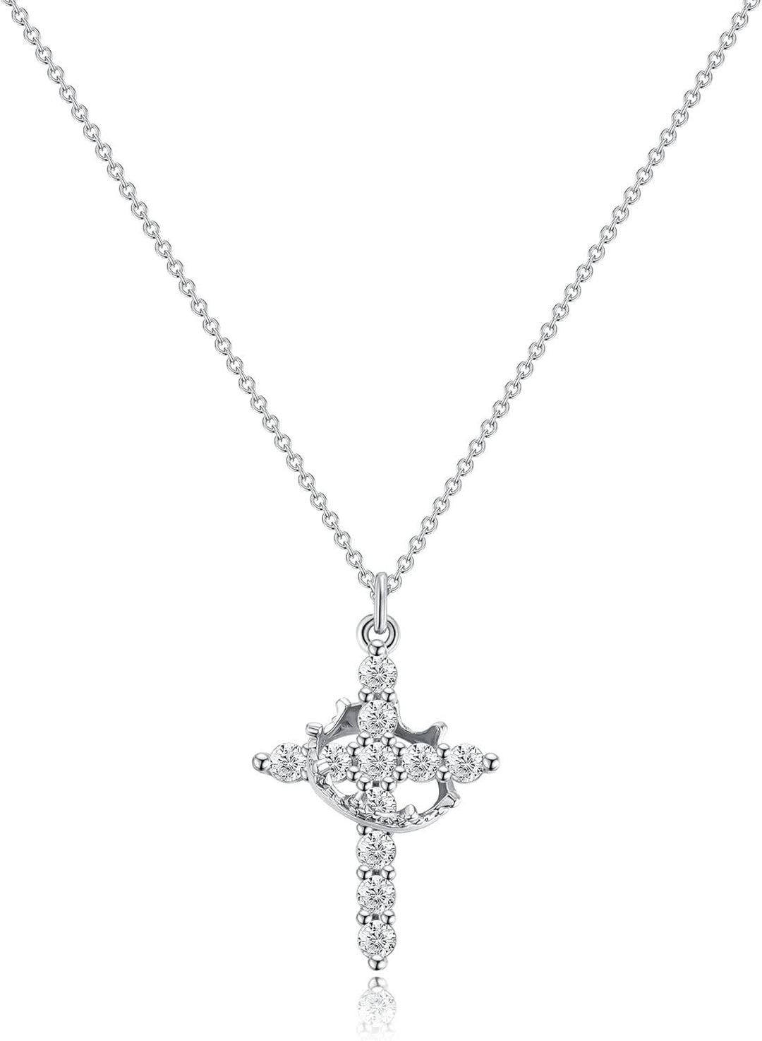 Karnz | Elegante 18K Gold Cubic Zirconia Kreuzkette