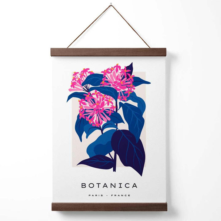 Galerieplakat mit blau-rosa Kornblumenmarkt, inklusive Aufhänger