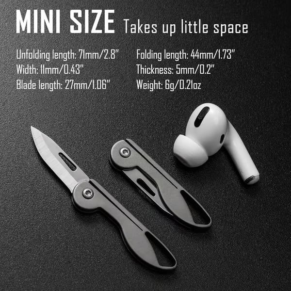 Mini Titanlegierung Faltbare Taschenmesser Karnz