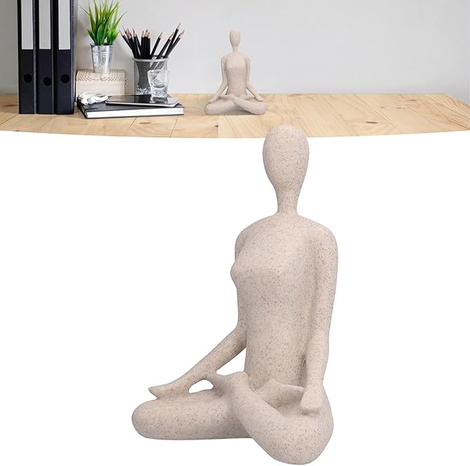 ZenJoy Frau in Yoga Figur – Moderne Innenraumdekoration aus Harz | Karnz