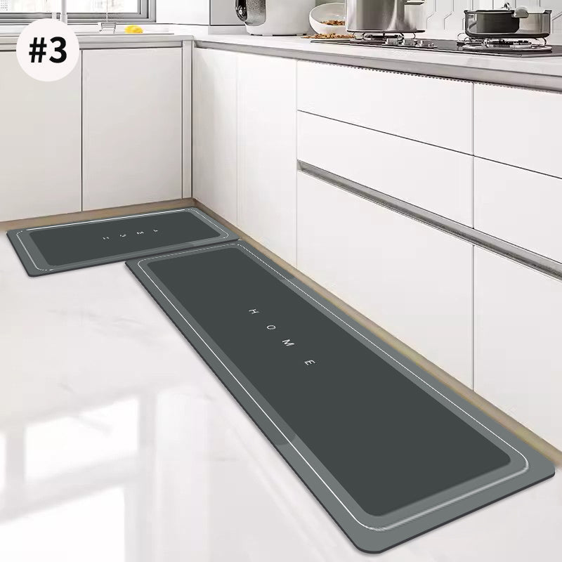 Super saugfähige, rutschfeste Küchenmatte aus Kieselgur