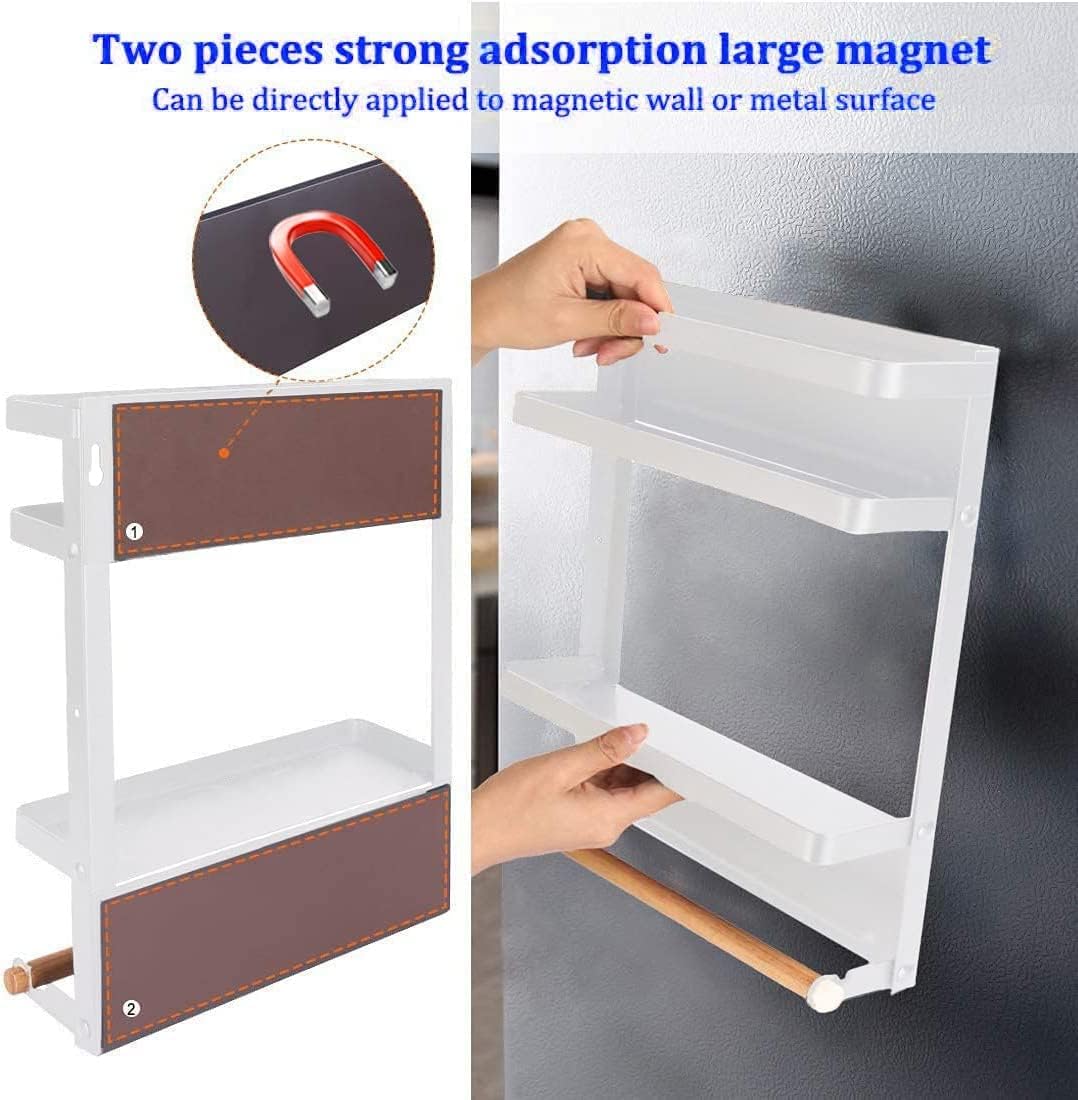 Magnetisches Gewürzregal für den Kühlschrank mit Papierhandtuchhalter – Oryden