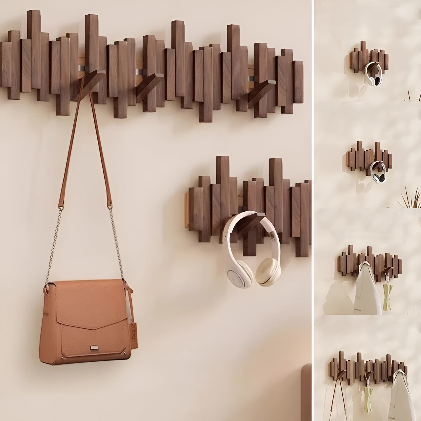 Stilvoller Holzkleiderschrank – FlexiKarnz Magnethaken für mehr Ordnung | Ideal fürs Schlafzimmer