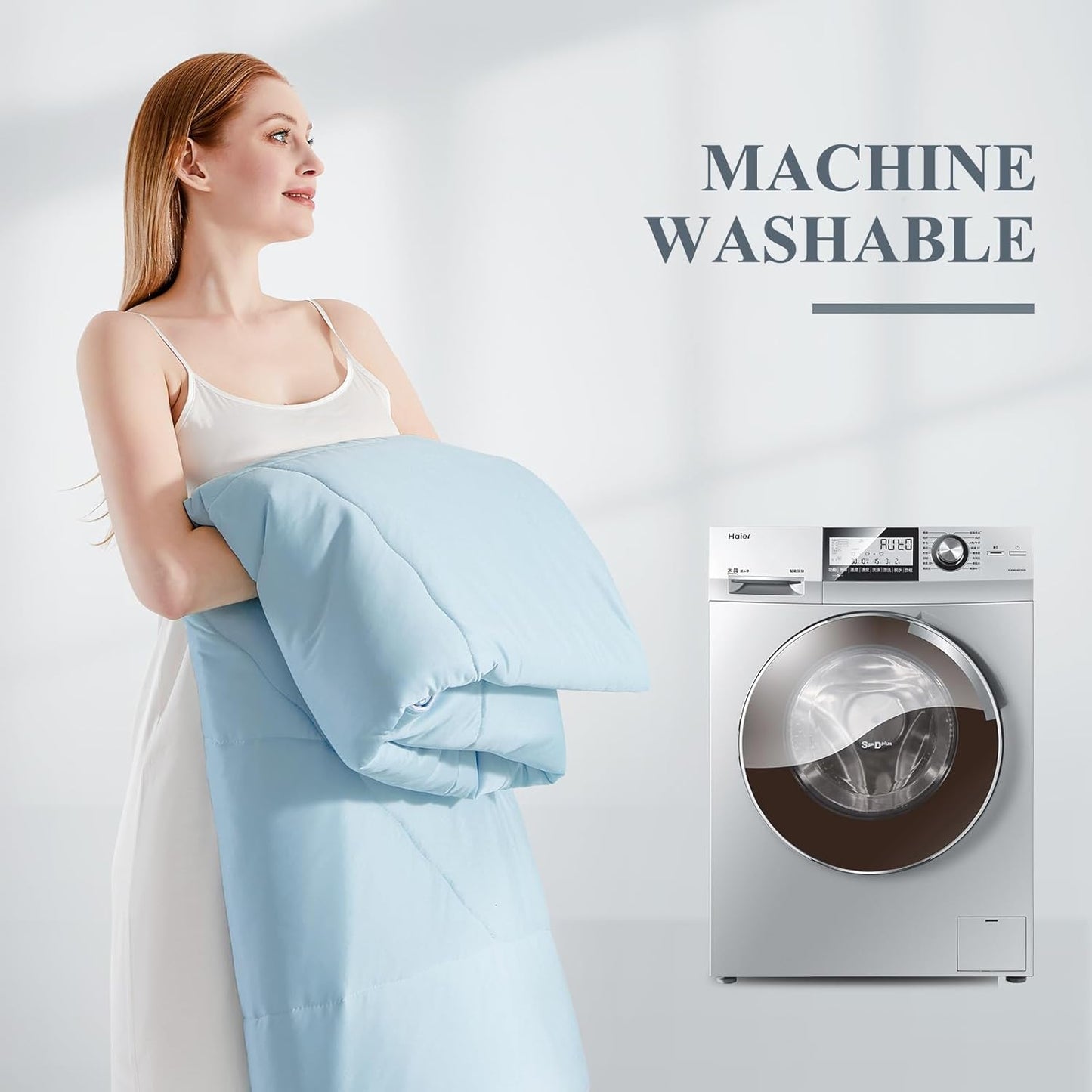 Ultra Soft Cloudy 3D Kühlkomforter Extreme Q Max 0.5-Blau & Grau | Karnz