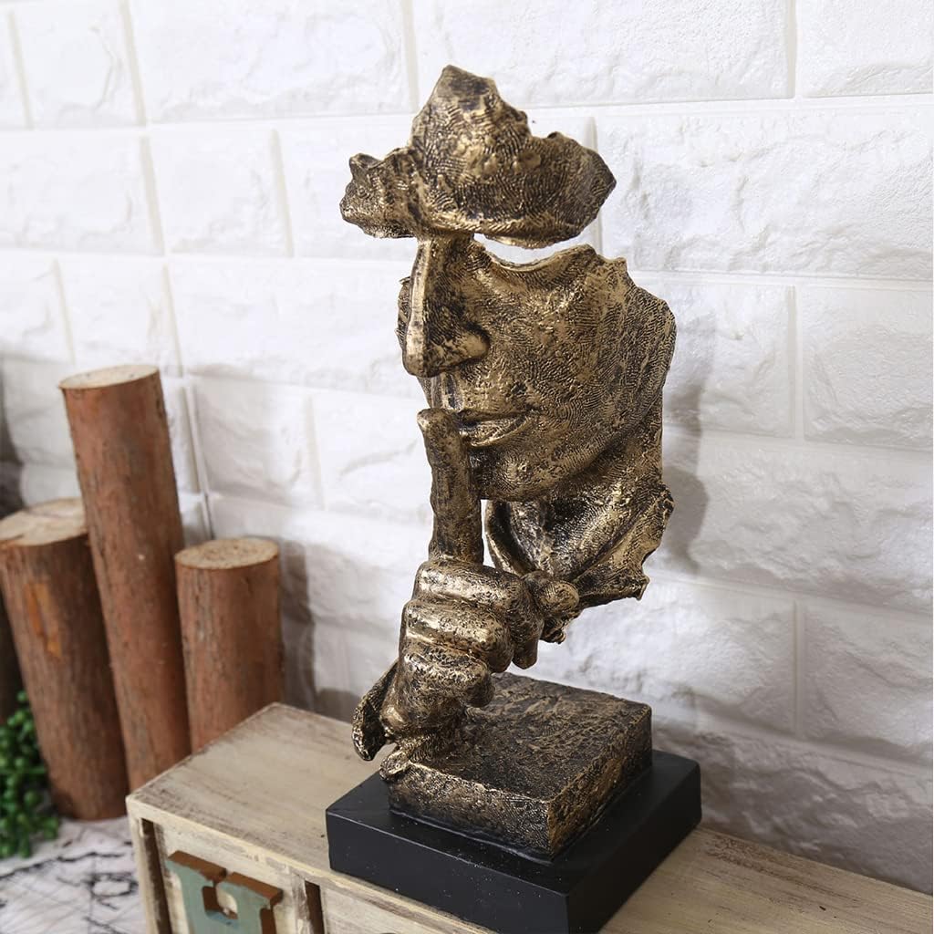 Abstrakte Denker-Skulptur – Moderne Art-déco-Figur aus Kunstharz | Ideal für Wohnzimmer und Büro