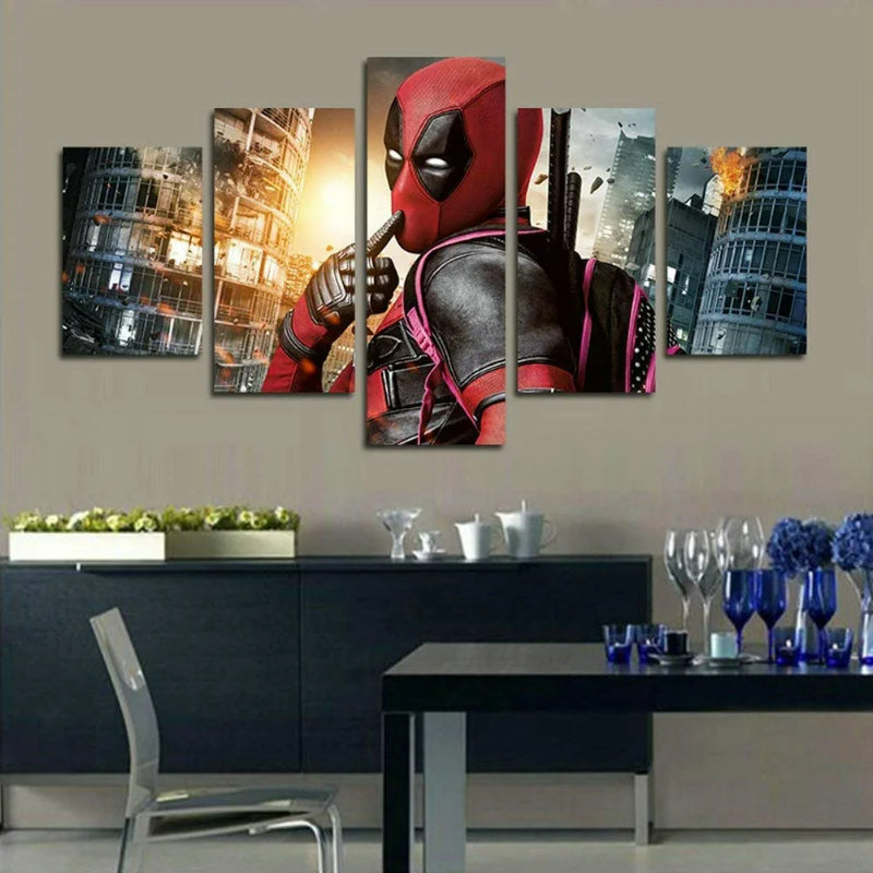 Set mit 5 Deadpool-Film-Leinwänden