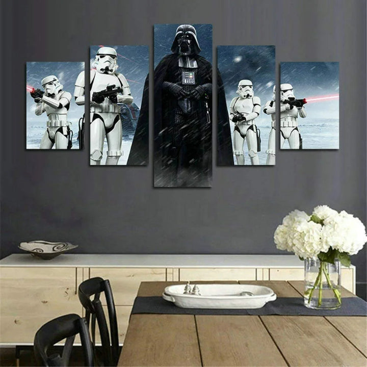 Set mit 5 Death Vader Wandbildern
