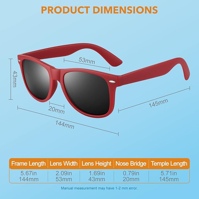 Klassische 80er Retro Polarisierte Sonnenbrille - Jamie | Karnz