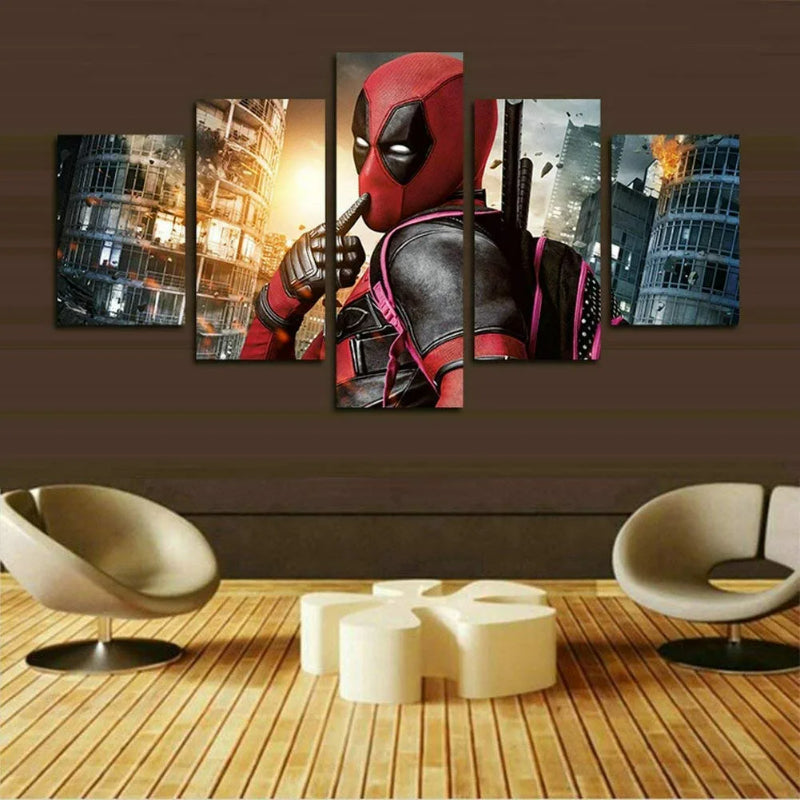 Set mit 5 Deadpool-Film-Leinwänden