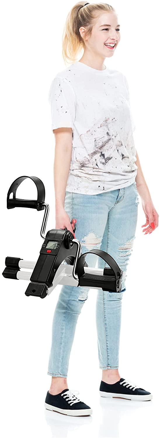 Mini-Heimtrainer Fitness Fahrrad Beintrainer mit LCD-Display | Karnz