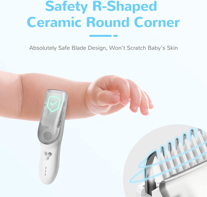 Baby-Haarschneider mit Vakuumsystem – Wasserdichter wiederaufladbarer Haarschneider mit Aufbewahrungsbox | Karnz