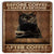 Vintage Blechschilder Katze vor dem Kaffee Poster