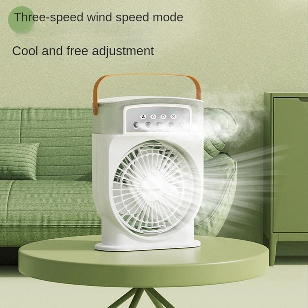Portabler Airconditioner Ventilator, Mini Verdunstungs-Klimaanlage mit 7 Farben LED | Karnz