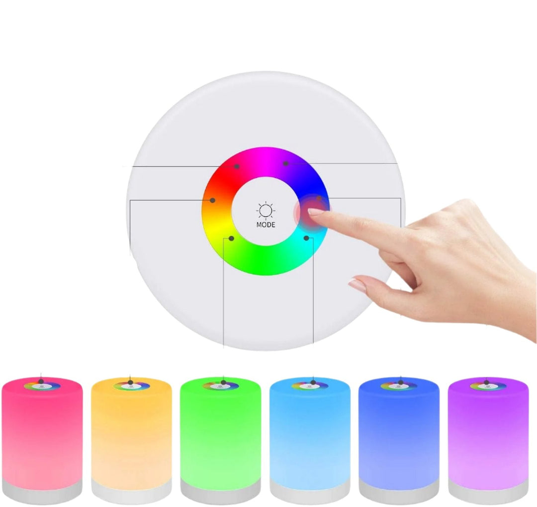 Dimmbare Tragbare LED-Lampe – Farbwechsel Tischlampe mit Touch Steuerung für Gemütliche Beleuchtung | Karnz