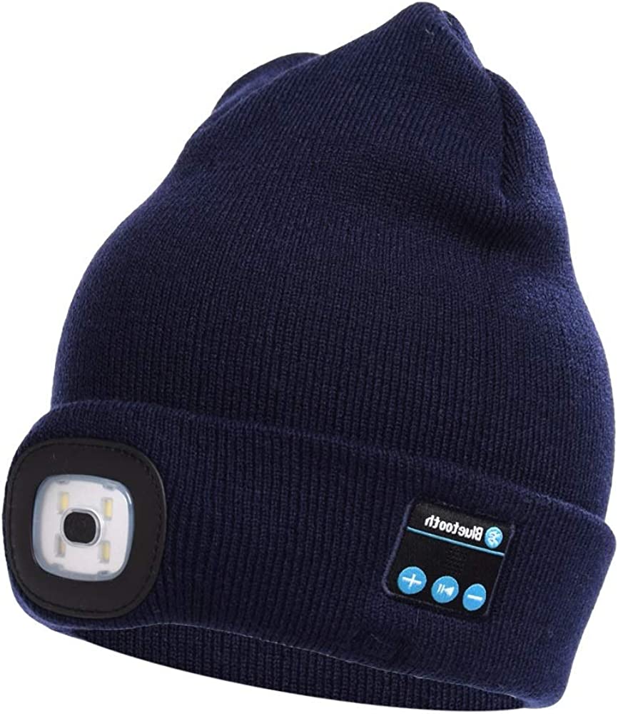 Bluetooth-Mütze mit Licht und kabellosen Kopfhörern