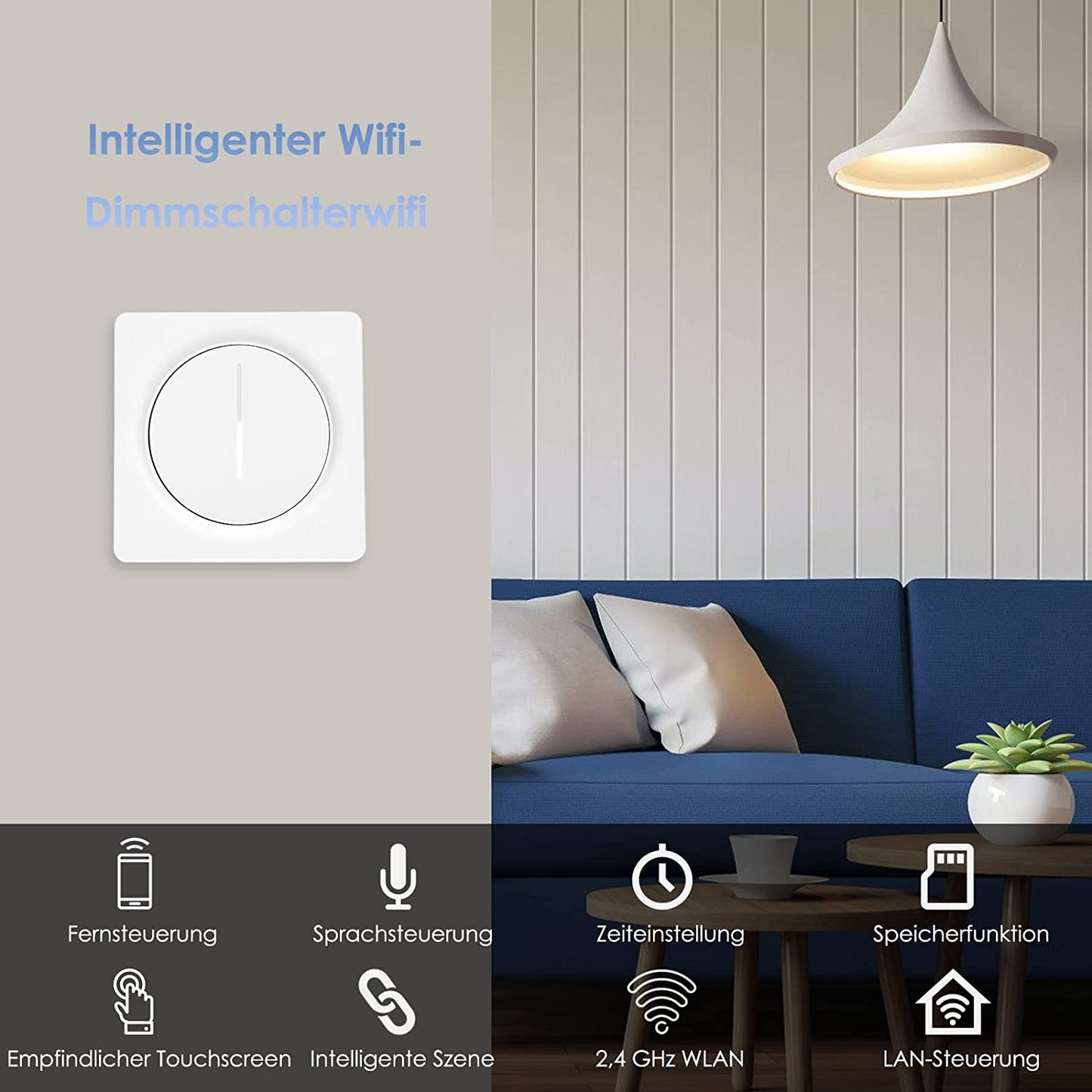 Smart Dimmer Dimmschalter Berühren mit Fernbedienung | Karnz