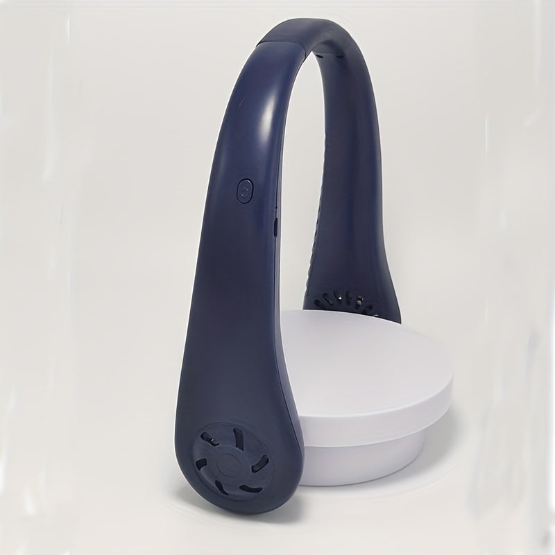 1pc Hände-frei Tragbarer Halsventilator - Wiederaufladbar, bladlos und USB-betrieben - Perfekt für Büro und Reisen | Karnz