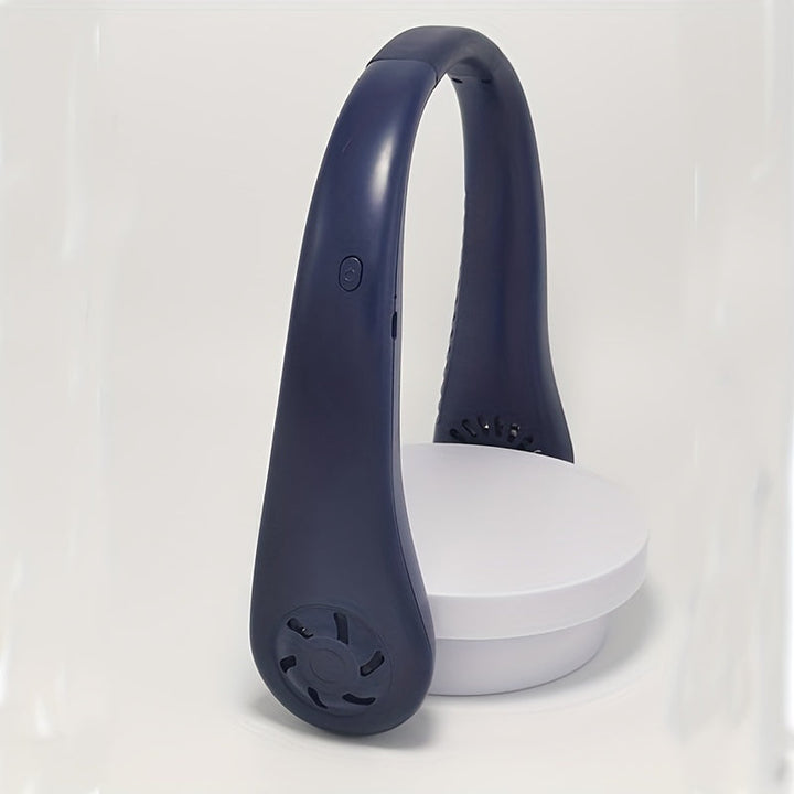 1pc Hände-frei Tragbarer Halsventilator - Wiederaufladbar, bladlos und USB-betrieben - Perfekt für Büro und Reisen | Karnz