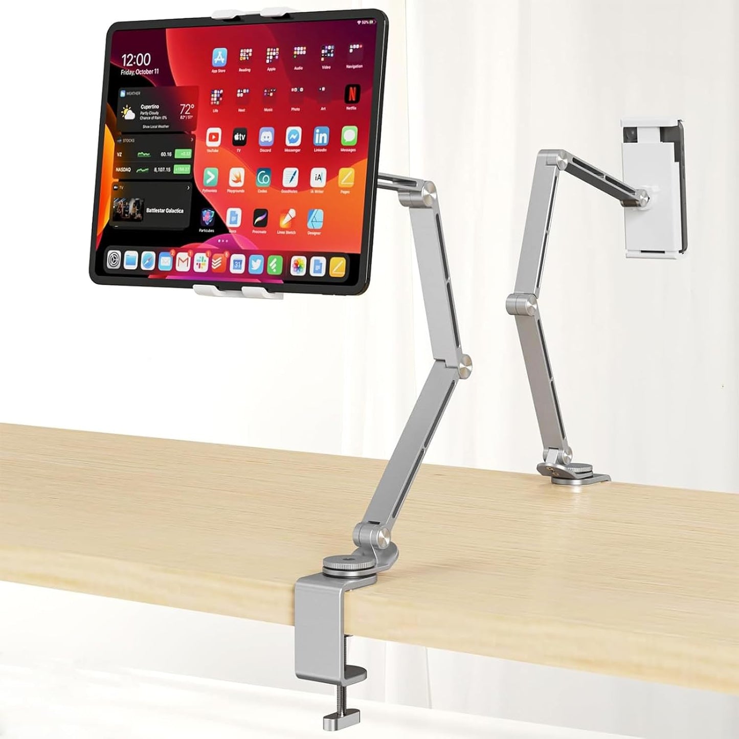 Verstellbarer Tablet-Tischständer aus Aluminium mit 360°-Drehung – Movaro