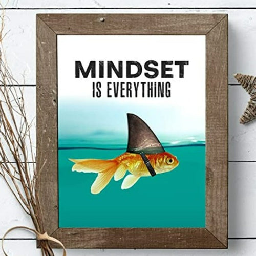 Mindset ist alles - Motivational Wandkunst Poster