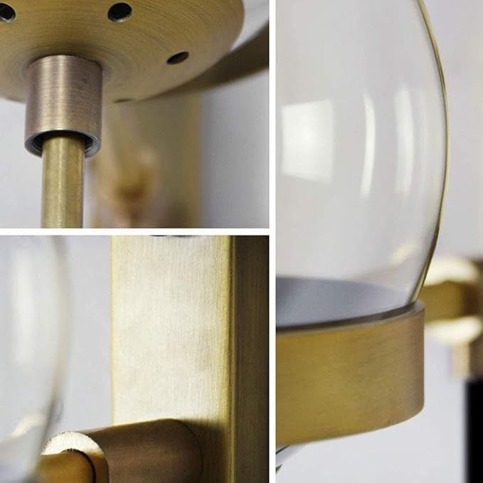 Chic Design Wand Nachttischlampe Wandleuchte mit Glasballschirm | Karnz