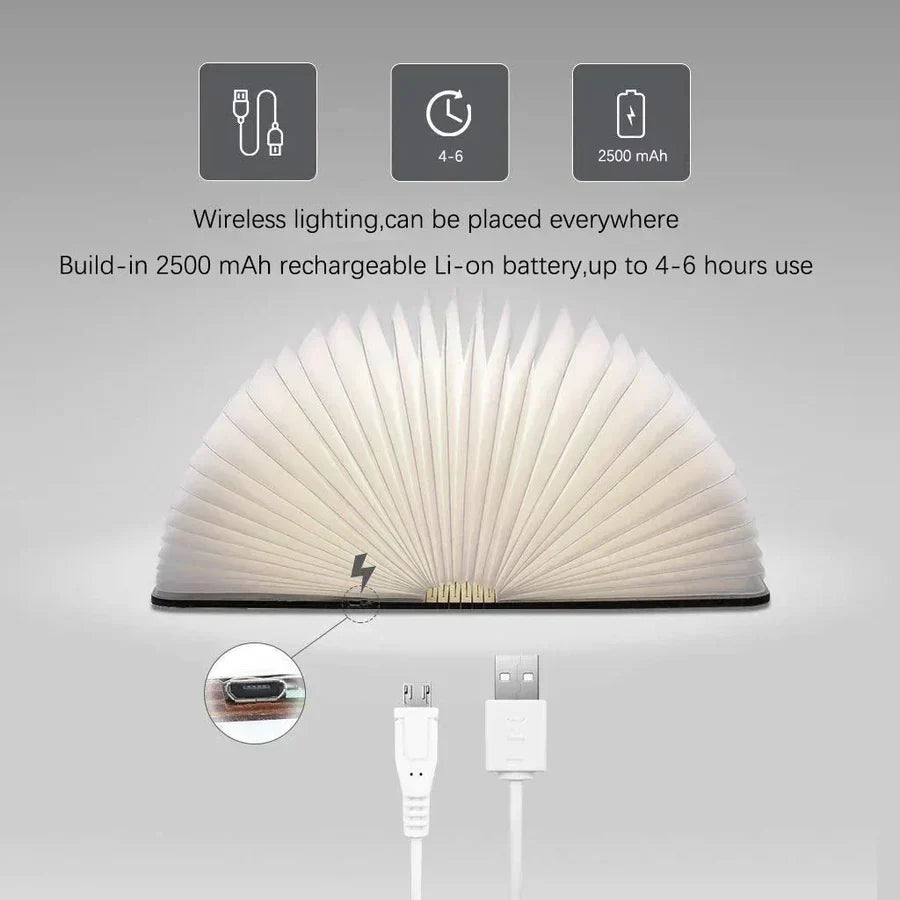 Faltbare Buchlampe mit warmem LED-Licht - StoryGlow | Karnz