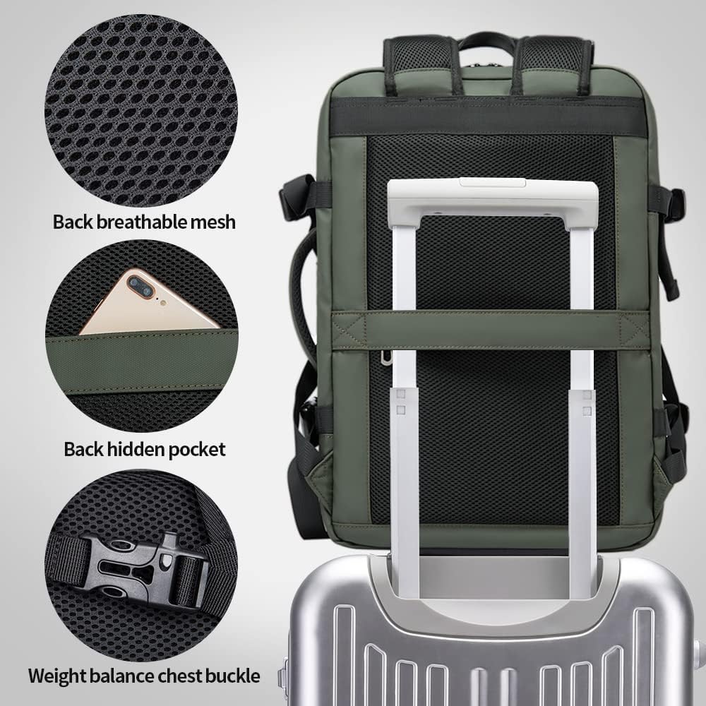 Erweiterbarer 26–45L wasserdichter Reisen-Rucksack mit Laptop-Fach & Duffle-Trage | Karnz