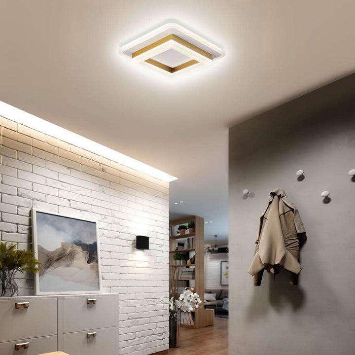 Quadratische LED-Deckenleuchte für moderne Innenräume