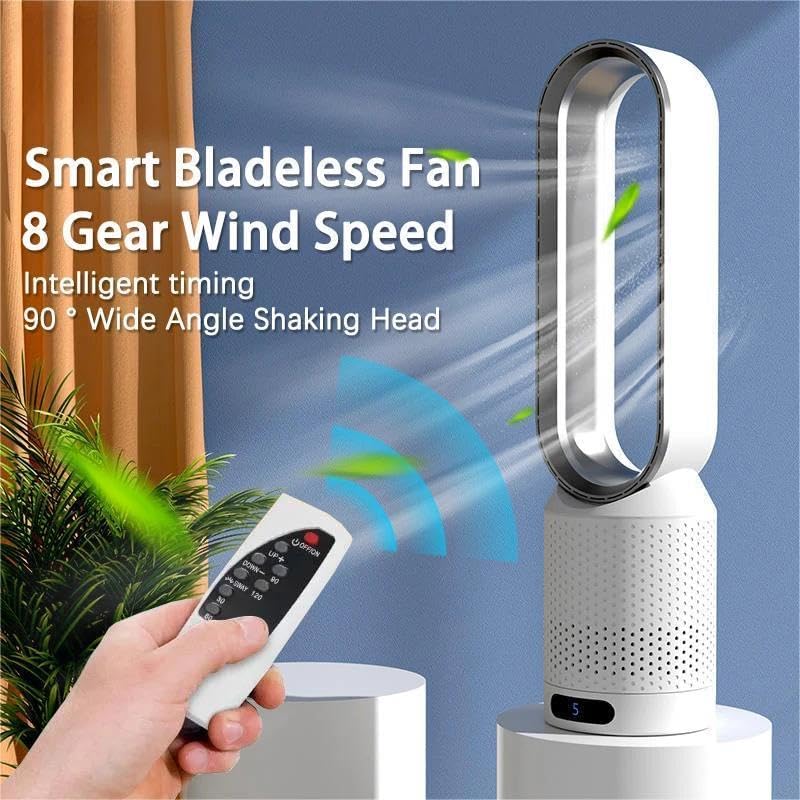 Tragbarer bladeless Ventilator mit Luftreinigung und Fernbedienung | Karnz