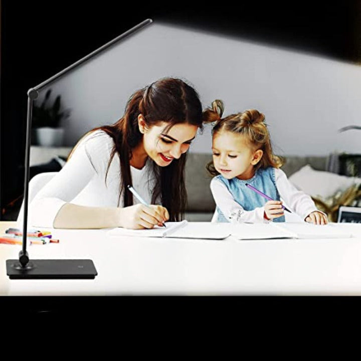 LED-Schreibtischlampe, Touch-Control-Schreibtischlampe mit 3 Helligkeitsstufen, dimmbare Bürolampe mit verstellbarem Arm, faltbare Tischlampe für Schreibtisch Schlafzimmer Nachttisch Büro