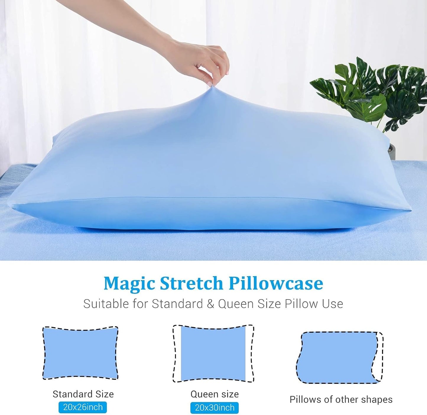 2-Pack Premium Seidige Super Kühlende Blau Kissenbezüge – Extreme Q-Max 0.5 | Karnz